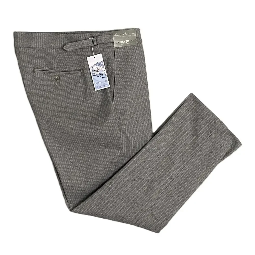 Daniel Cremieux Dress Pant Signature Men's 36x30 Mount Lussari Flannel Grey NEW